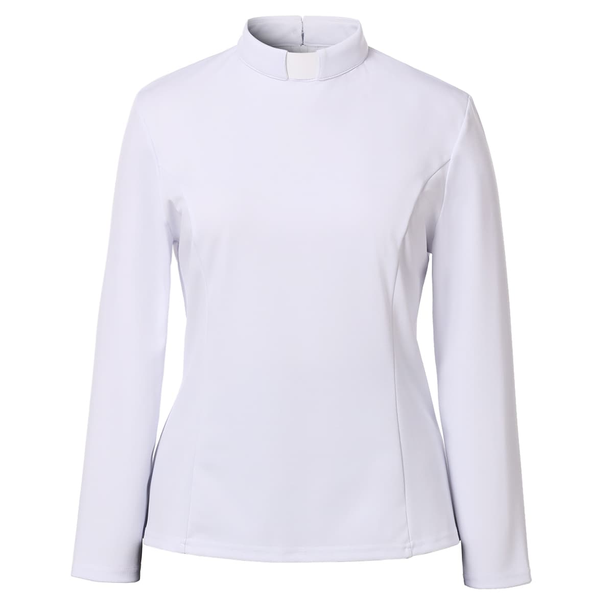 Blessume Long-Sleeved & Slim Clergy Solid Blouse