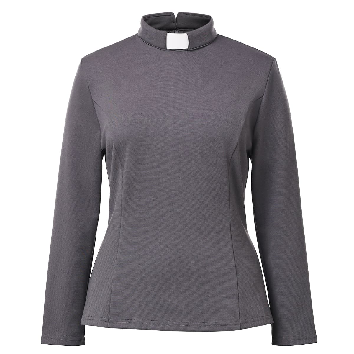 Blessume Long-Sleeved & Slim Clergy Solid Blouse