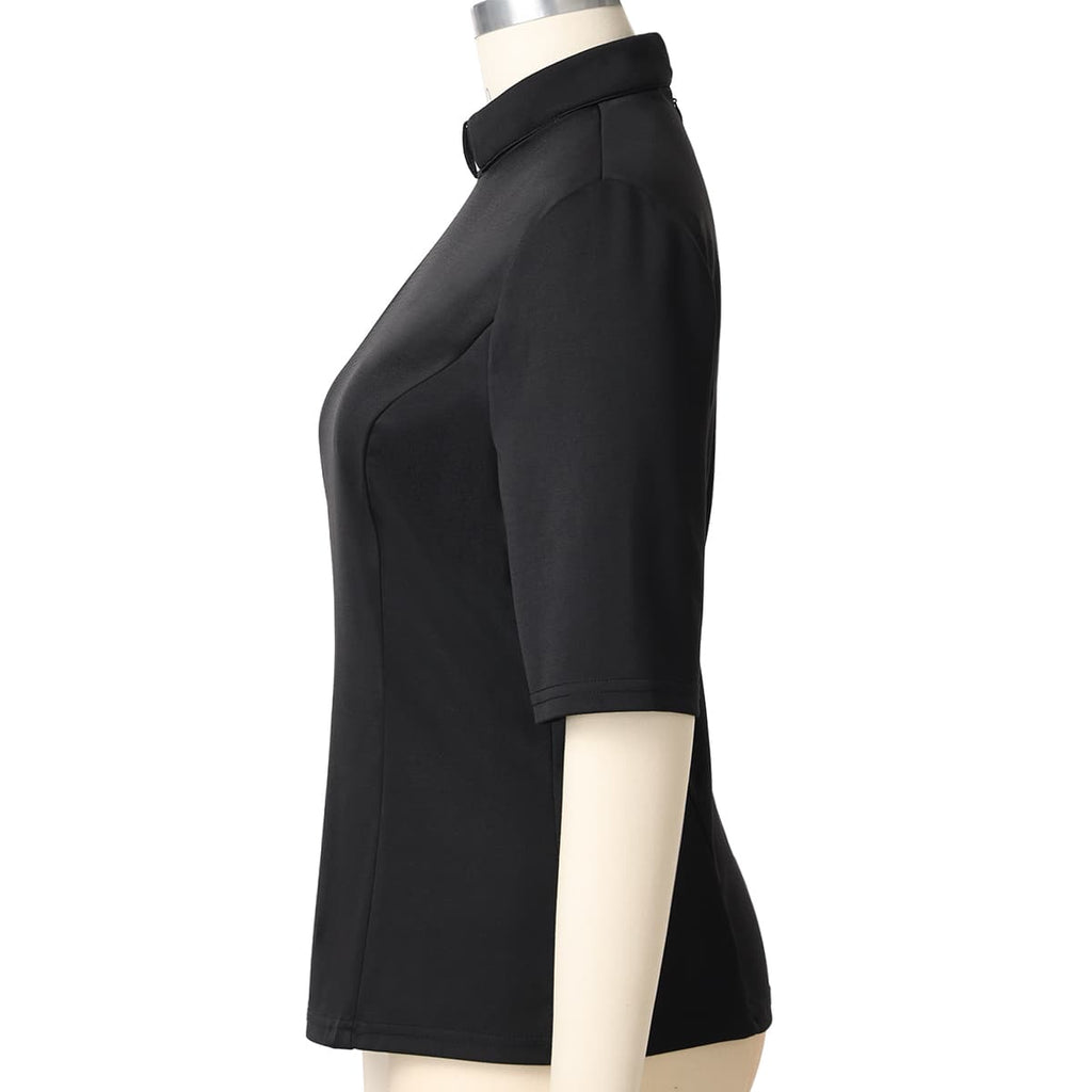 Blessume Solid & Short-Sleeved Clergy Blouse
