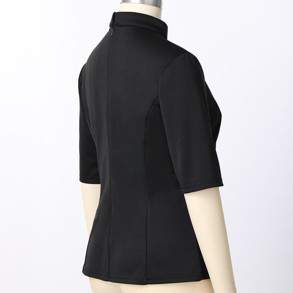 Blessume Solid & Short-Sleeved Clergy Blouse
