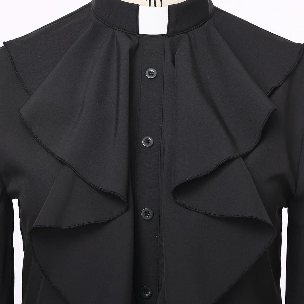 Blessume Button-Front & Ruffled-Front Clergy Blouse