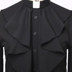 Blessume Button-Front & Ruffled-Front Clergy Blouse