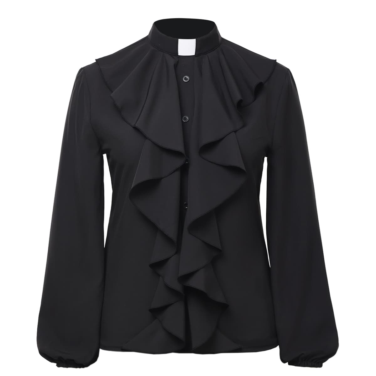 Blessume Button-Front & Ruffled-Front Clergy Blouse