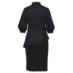 Blessume Chic & Lantern-Sleeved Clergy Pencil Dress