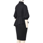 Blessume Chic & Lantern-Sleeved Clergy Pencil Dress