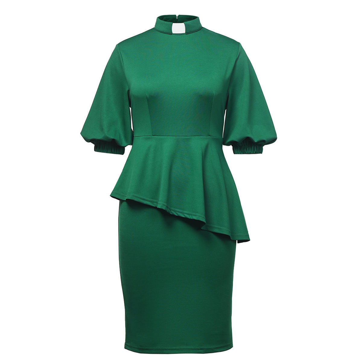 Blessume Chic & Lantern-Sleeved Clergy Pencil Dress