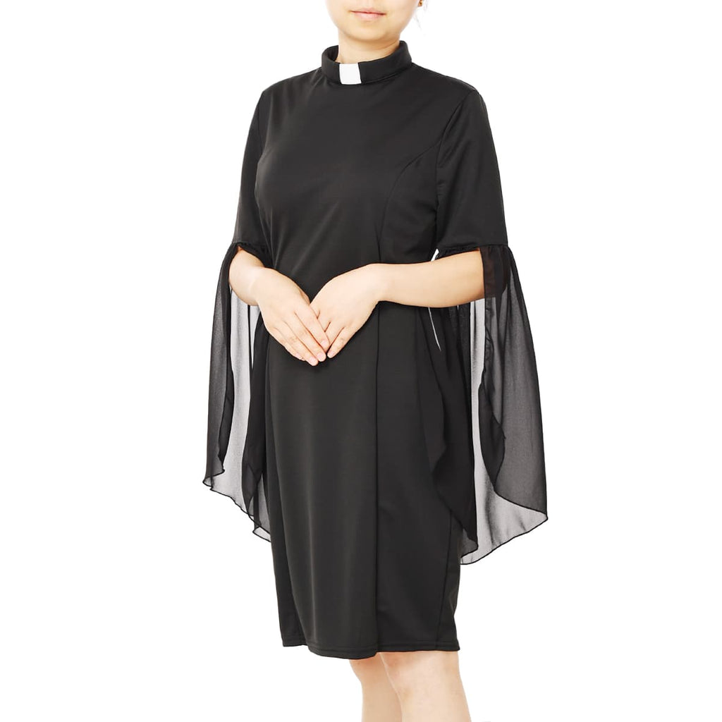 Blessume Slit-Belled Sleeves Clergy Relaxed Dress