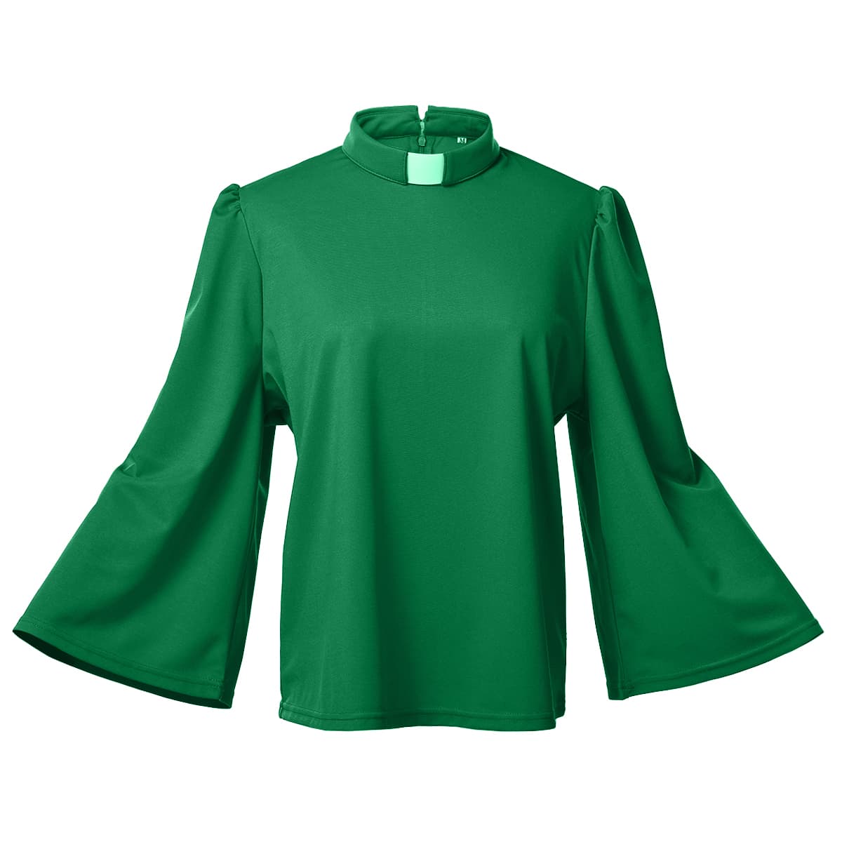 Blessume Solid-Color & Swing-Sleeve Clergy Blouse