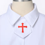 Blessume Stand-Collar & Cross-Embellished Clergy Robe