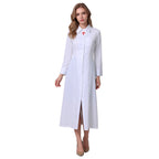 Blessume Stand-Collar & Cross-Embellished Clergy Robe
