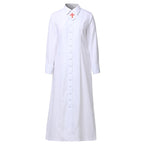 Blessume Stand-Collar & Cross-Embellished Clergy Robe