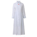 Blessume Stand-Collar & Cross-Embellished Clergy Robe
