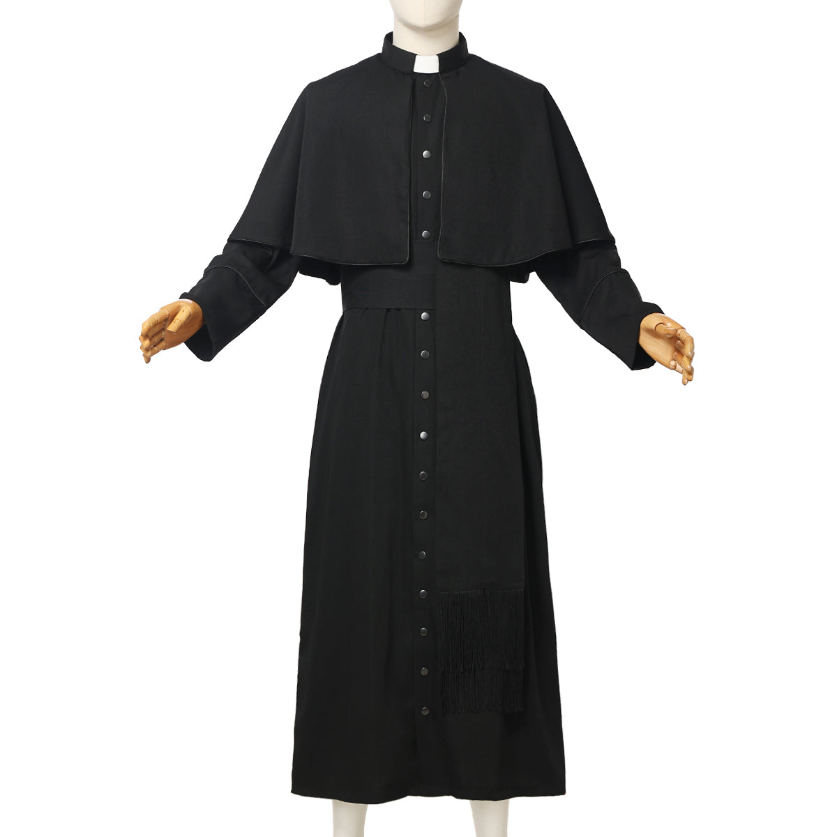 Blessume Shoulder-Caped & Tab-Collar Clergy Cassock