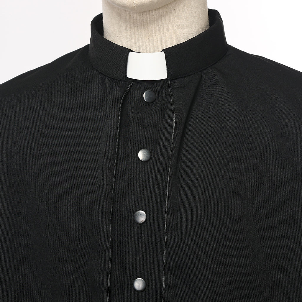Blessume Shoulder-Caped & Tab-Collar Clergy Cassock