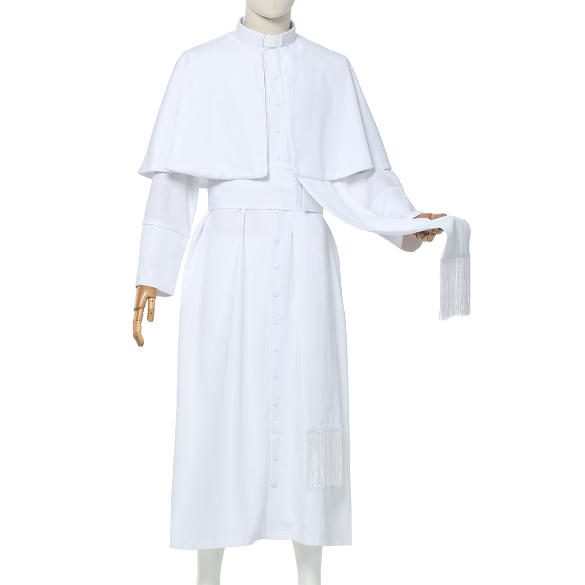 Blessume Shoulder-Caped & Tab-Collar Clergy Cassock