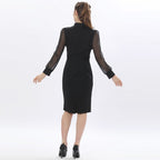 Blessume Slim-Fit & Semi-Sheer Church Pencil Dress
