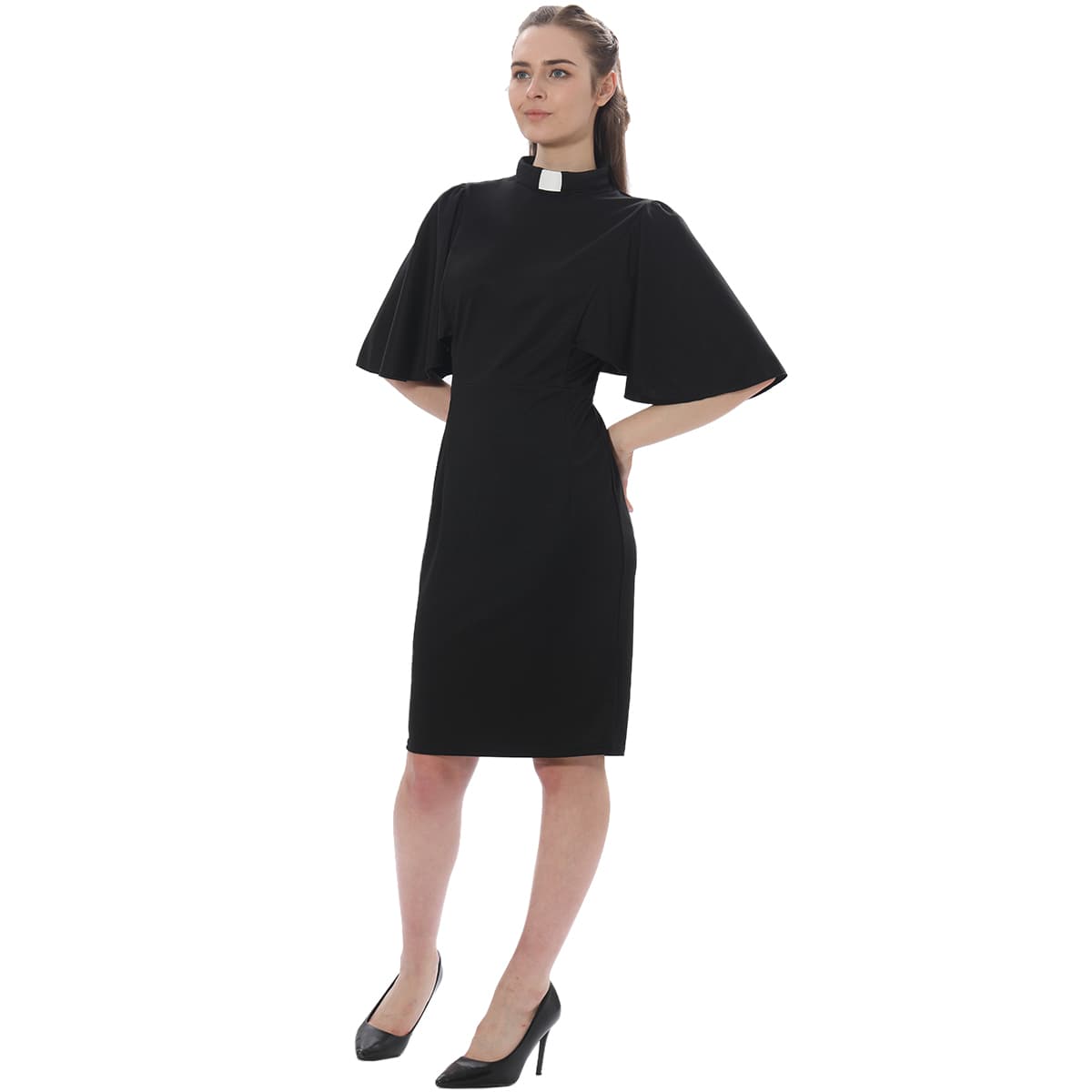 Blessume Ruffle-Sleeved & Elegant Church Pencil Dress