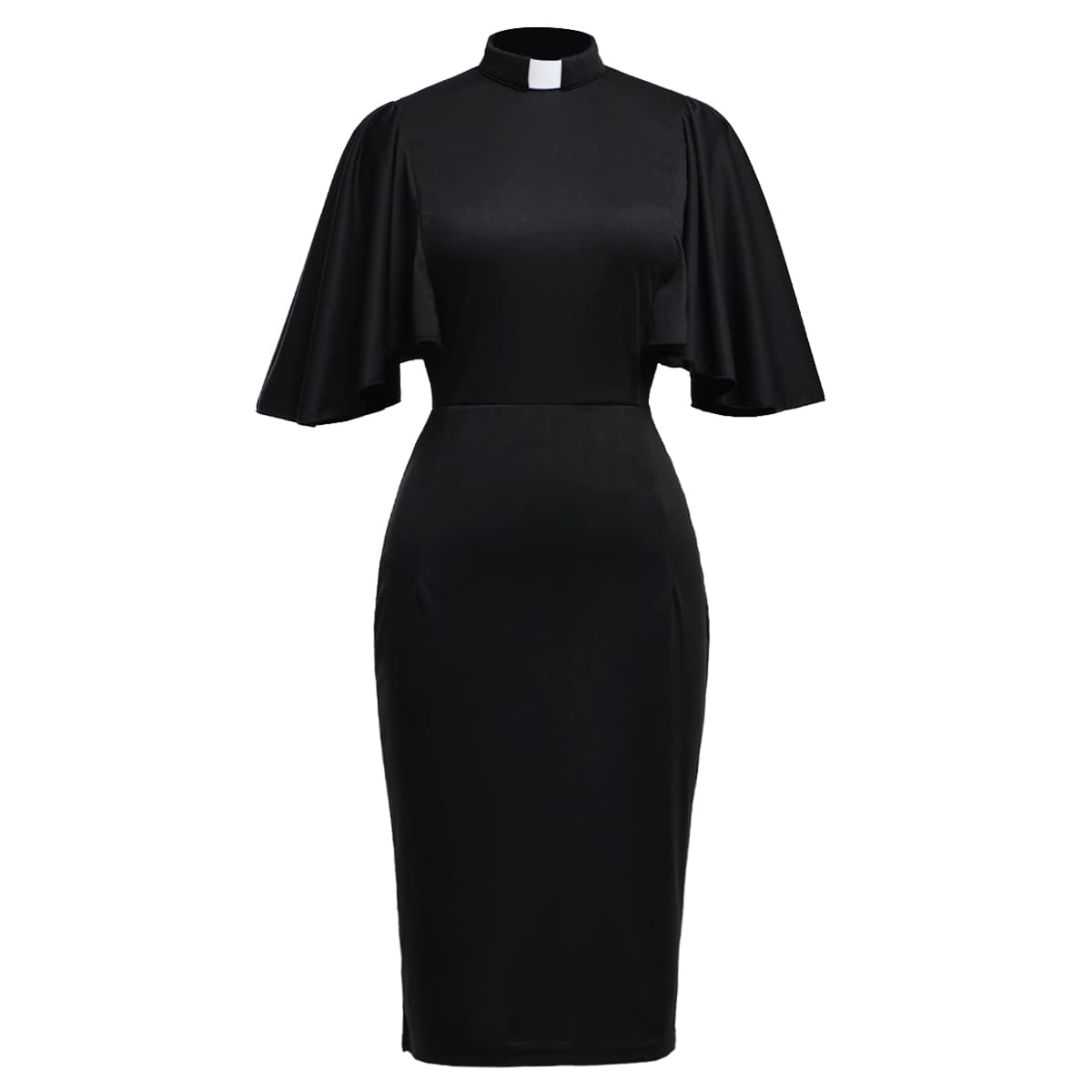 Blessume Ruffle-Sleeved & Elegant Church Pencil Dress