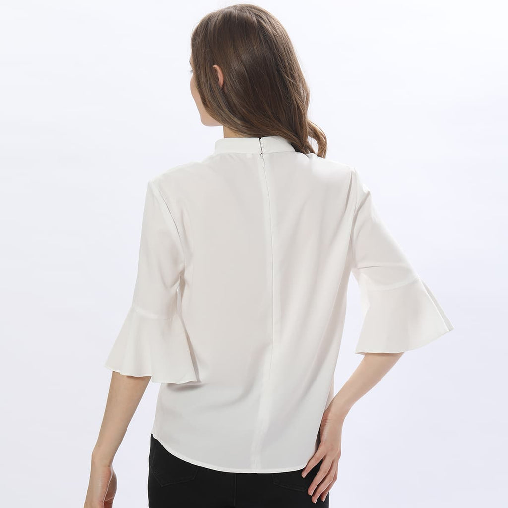 Blessume Ruffle-Sleeved & Elegant Clergy Blouse