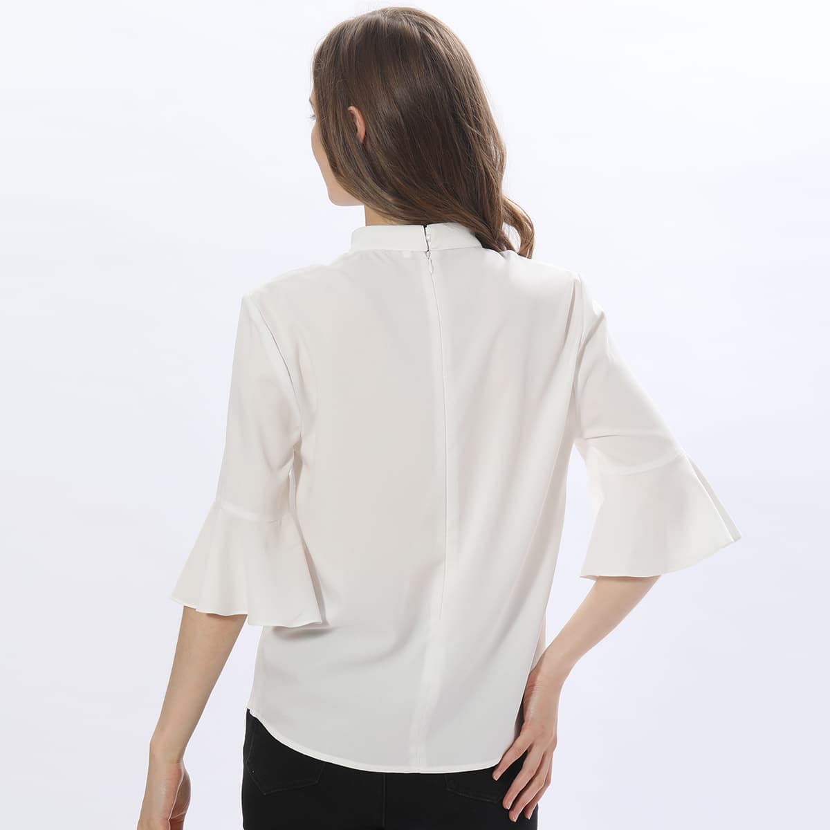 Blessume Ruffle-Sleeved & Elegant Clergy Blouse
