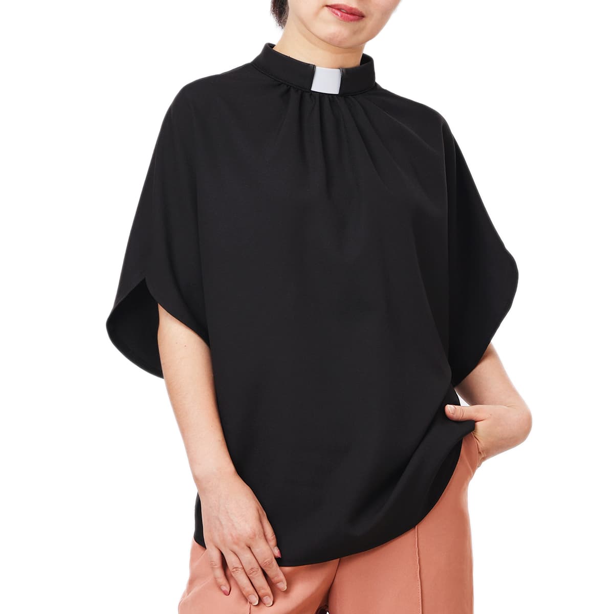 Blessume Gathered-Front & Relaxed Clergy Blouse