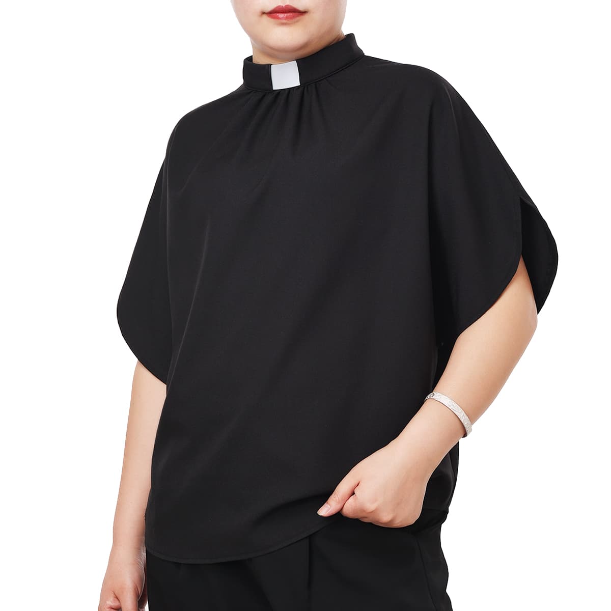 Blessume Gathered-Front & Relaxed Clergy Blouse