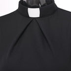 Blessume Front Pleated & Petal Sleeve Clergy Blouse