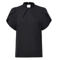 Blessume Front Pleated & Petal Sleeve Clergy Blouse