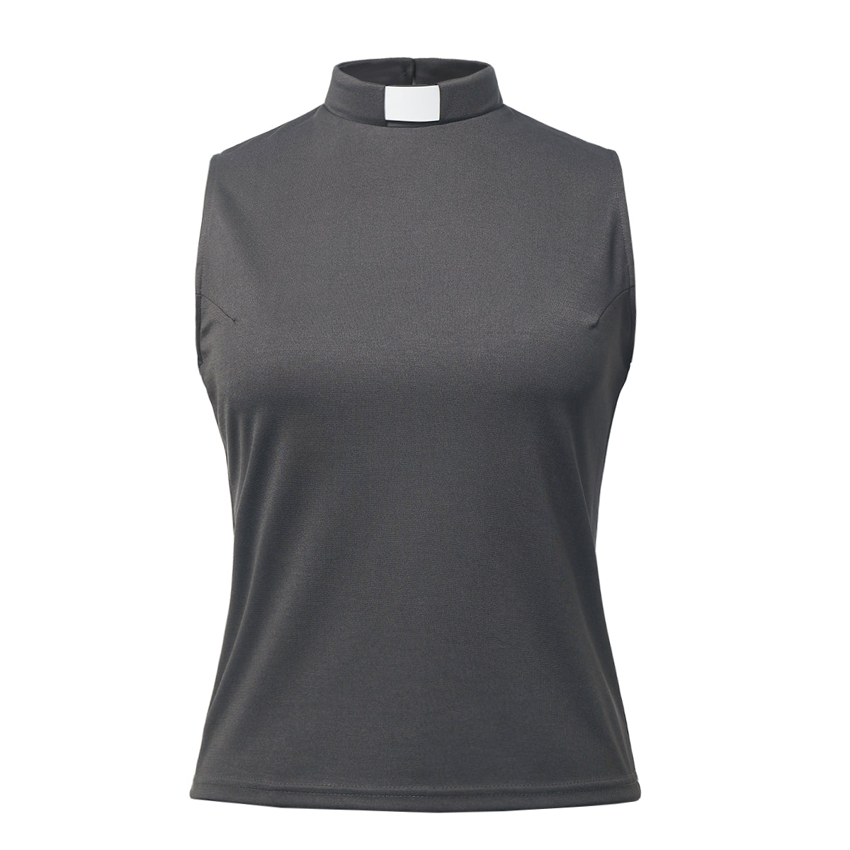 Blessume Women's Sleeveless Tab Collar Clergy Shirt with Back Button