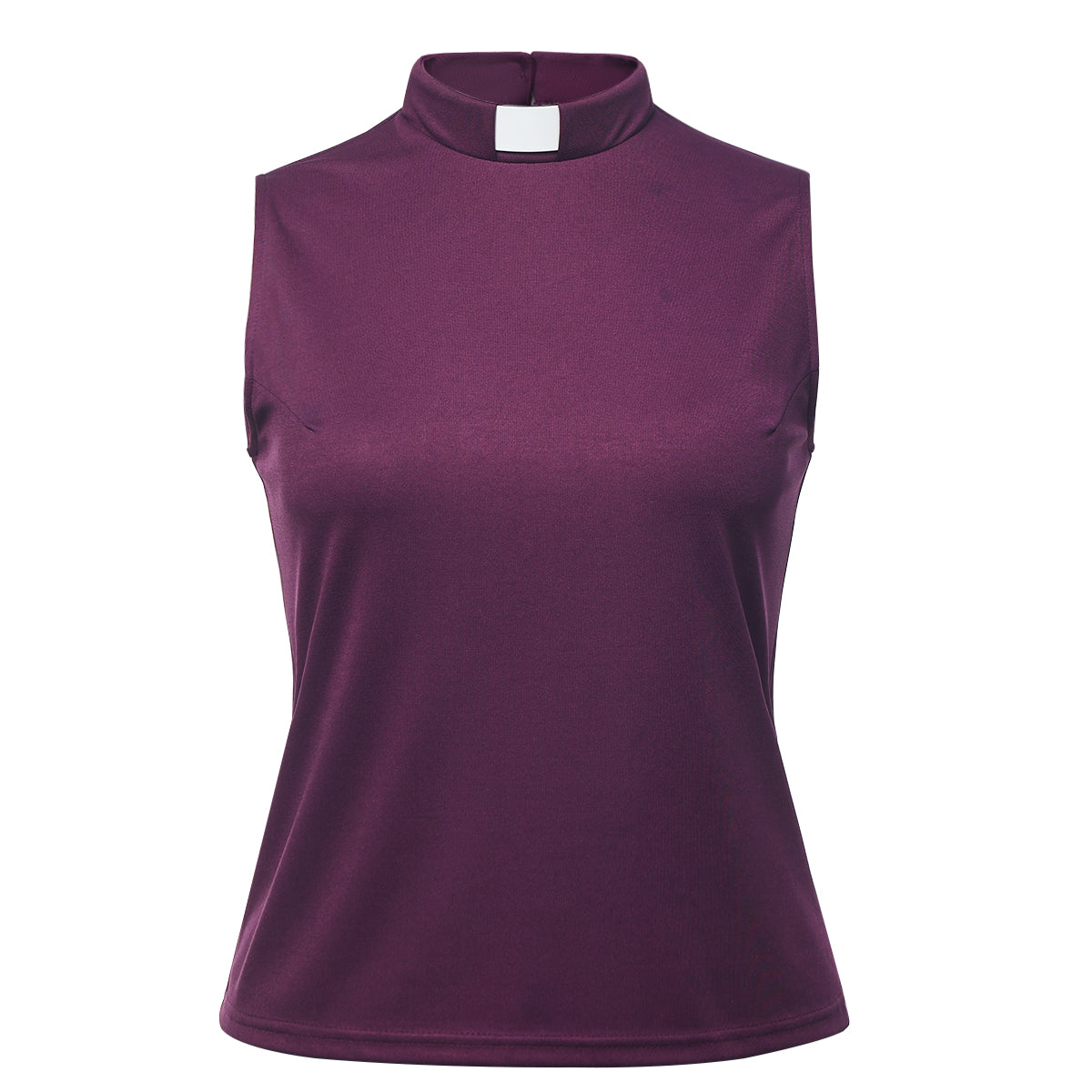Blessume Women's Sleeveless Tab Collar Clergy Shirt with Back Button
