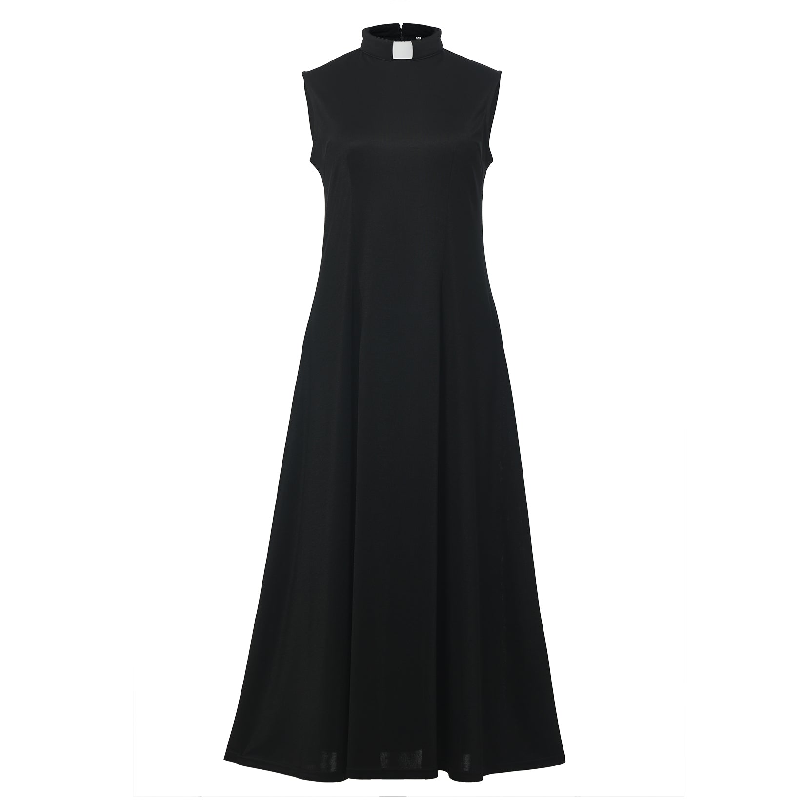 Blessume Women's Sleeveless Clergy Maxi Dress with Tab Collar