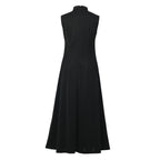 Blessume Women's Sleeveless Clergy Maxi Dress with Tab Collar